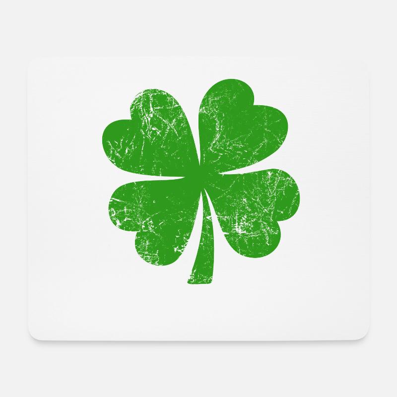 Kleeblatt - St. Patrick's Day - Irland - Mousepad (Querformat) - Weiß