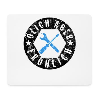 ölich aber fröhlich - Mechaniker - Schrauber - Mousepad (Querformat) - Weiß - Vorne