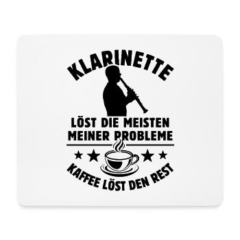 Klarinette löst meine Probleme - Kaffee Spruch - Mousepad (Querformat) - Weiß - Vorne