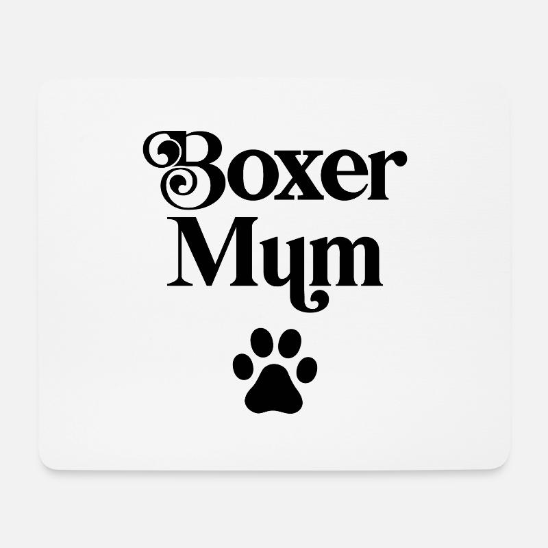 Boxer Mum - Mouse Pad (horizontal) - white