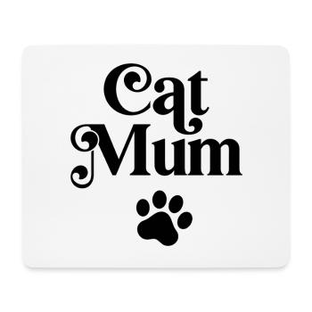 Maman chat - Tapis de souris (format paysage) - blanc - Devant