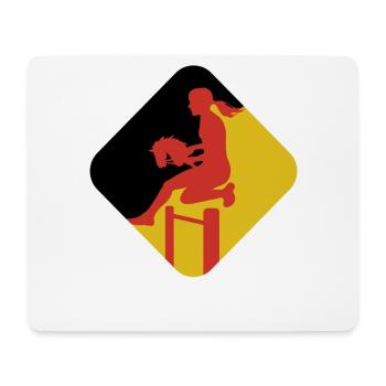 Hobby Horse - Allemagne - Equitation - Cadeau - Tapis de souris (format paysage) - blanc - Devant