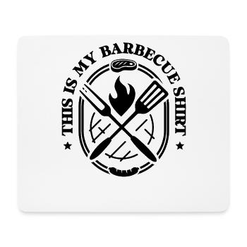 This Is My Barbecue Shirt Funny Grilling BBQ - Mouse Pad (horizontal) - white - Front