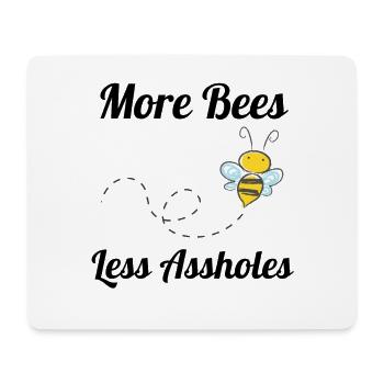Bee sarcasm environmental protection gift idea nature - Mouse Pad (horizontal) - white - Front