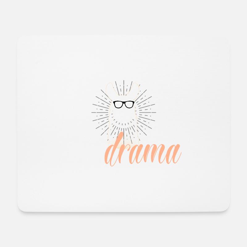 Das Lama - Mousepad (Querformat) - Weiß