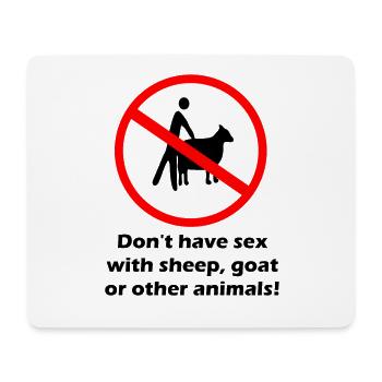 Interdiction de signer non sexe I abus animal - Tapis de souris (format paysage) - blanc - Devant