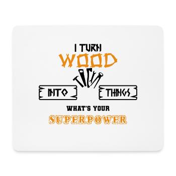 Holz - Mousepad (Querformat) - Weiß - Vorne