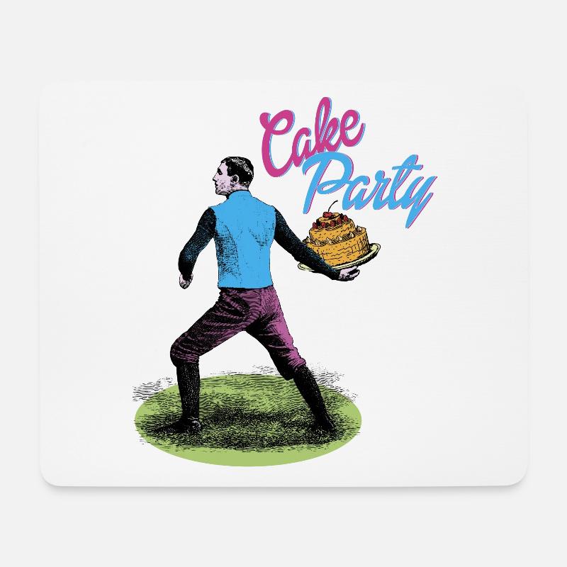 Kuchenparty - Mousepad (Querformat) - Weiß