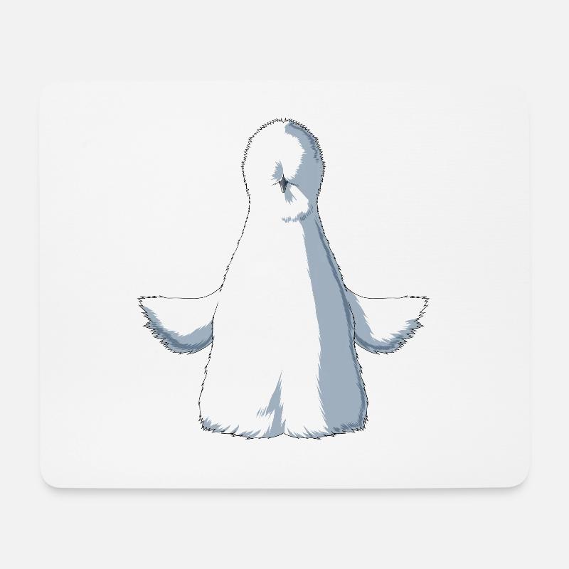 Yoga Seidenhuhn - Mousepad (Querformat) - Weiß