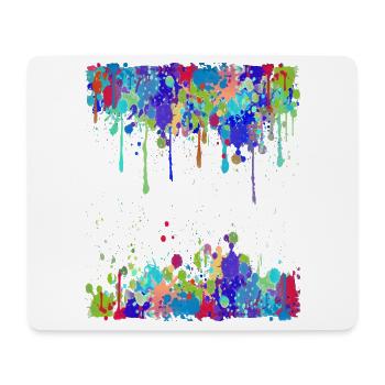 Crazy Multicolored Running Splashes 2 - Mouse Pad (horizontal) - white - Front