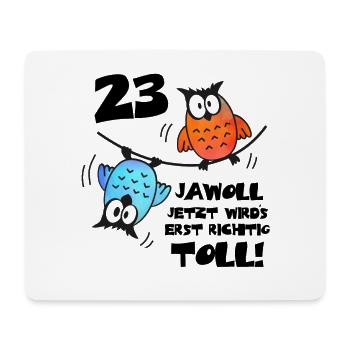Eulen Frauen Männer 23. Geburtstag 23 Jahre - Mousepad (Querformat) - Weiß - Vorne