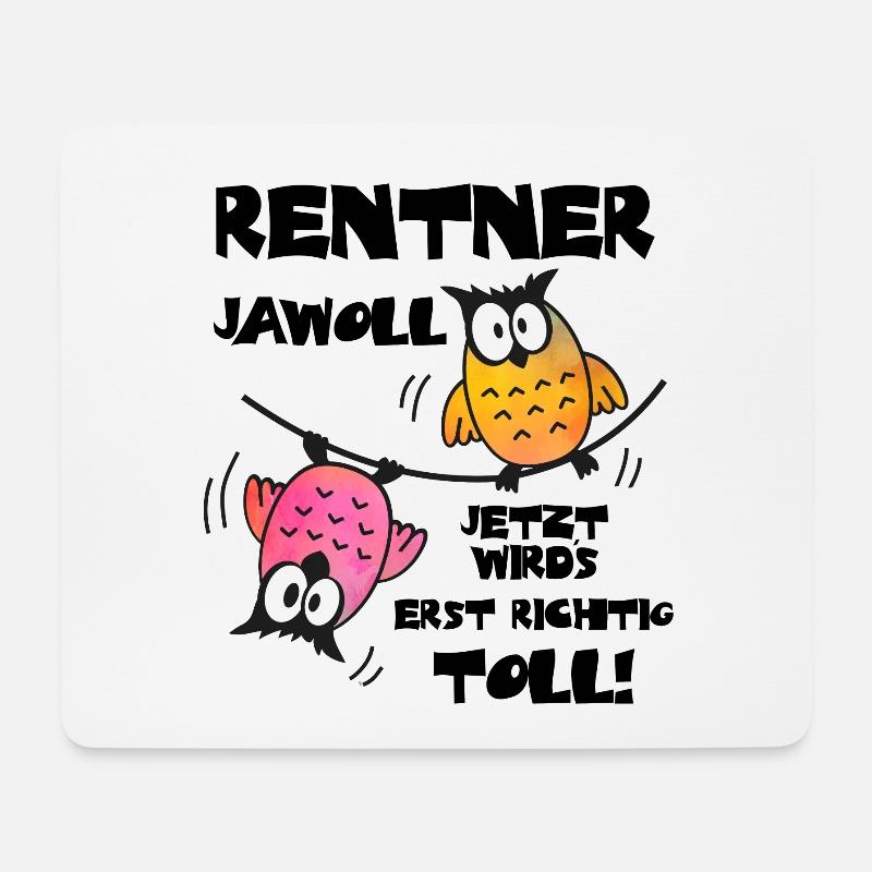 Geschenk Rente Pension Mann Frau Rentner - Mousepad (Querformat) - Weiß