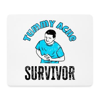 Tummy Ache Survivor Lustiger Bauchschmerzen Mann - Mousepad (Querformat) - Weiß - Vorne
