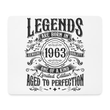 Vintage né en 1963 Légendes Vintage Anniversaire - Tapis de souris (format paysage) - blanc - Devant