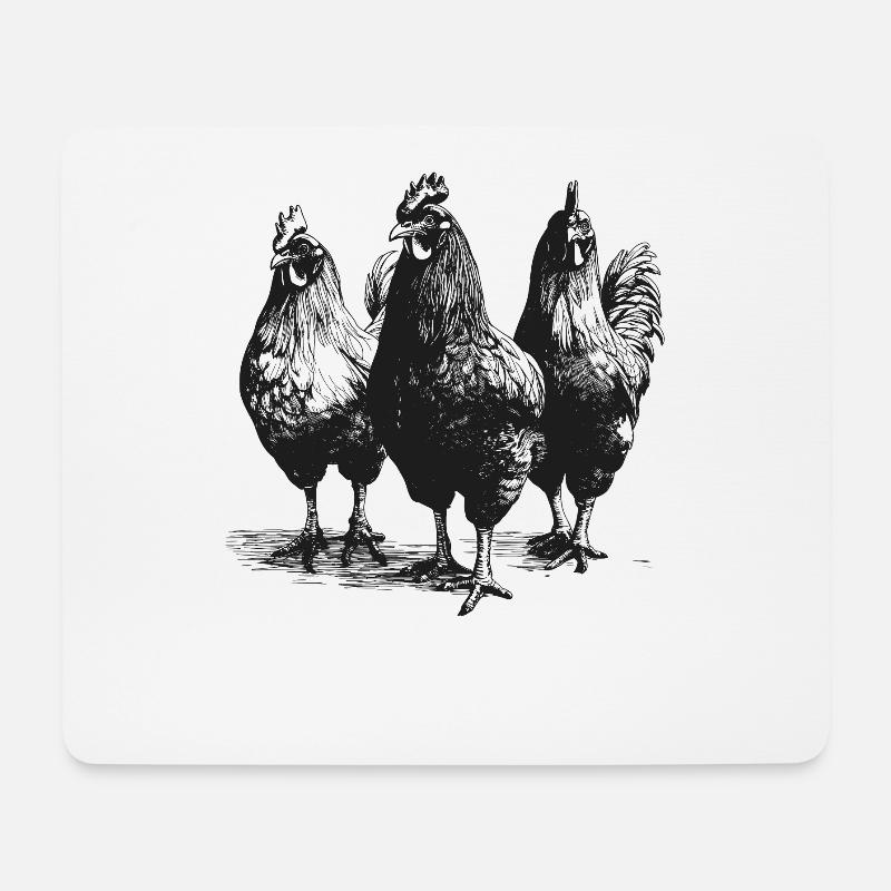 Landwirt Bauer Hühner Henne Geschenk - Mousepad (Querformat) - Weiß