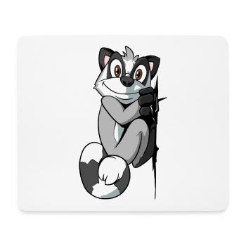 Funny cartoon skunk - Mouse Pad (horizontal) - white - Front