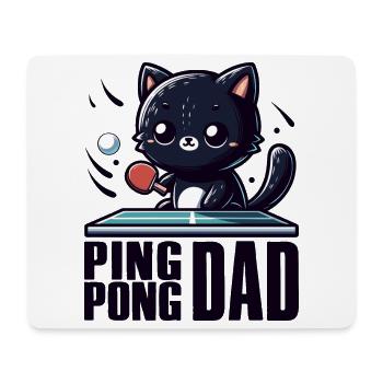 Table Tennis Katze Pingpong Black Cat Dad Outfit - Mouse Pad (horizontal) - white - Front