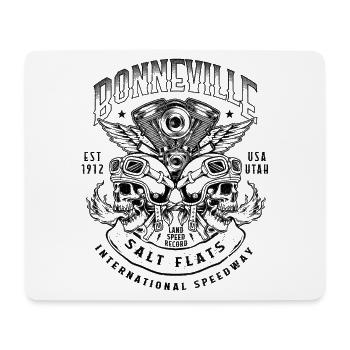 Bonneville Salt Flats Motorradrennen Biker - Mousepad (Querformat) - Weiß - Vorne