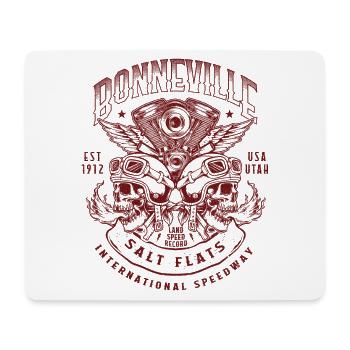 Bonneville Salt Flats Motorradrennen Vintage - Mousepad (Querformat) - Weiß - Vorne