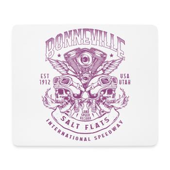 Bonneville Salt Flats Motorradrennen Vintage - Mousepad (Querformat) - Weiß - Vorne