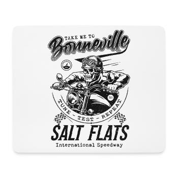 Bonneville Salt Flats Motorradrennen Vintage - Mousepad (Querformat) - Weiß - Vorne