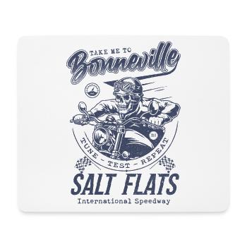 Bonneville Salt Flats Motorradrennen Vintage - Mousepad (Querformat) - Weiß - Vorne