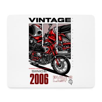 Vintage Motorrad Biker Motorrad Geburtstag 2006 - Mousepad (Querformat) - Weiß - Vorne