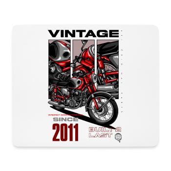 Vintage Motorrad Biker Motorrad Geburtstag 2011 - Mousepad (Querformat) - Weiß - Vorne