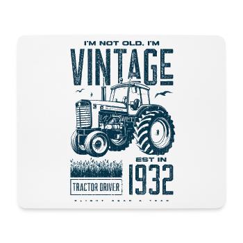 Vintage Traktor Landwirt Geburtstag geboren 1932 - Mousepad (Querformat) - Weiß - Vorne