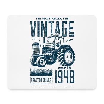 Vintage Traktor Landwirt Geburtstag Geboren 1948 - Mousepad (Querformat) - Weiß - Vorne