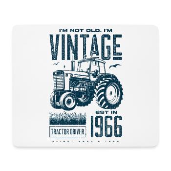 Vintage Traktor Landwirt Geburtstag geboren 1966 - Mousepad (Querformat) - Weiß - Vorne