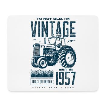 Vintage Traktor Landwirt Geburtstag geboren 1957 - Mousepad (Querformat) - Weiß - Vorne