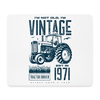 Vintage Traktor Landwirt Geburtstag geboren 1971 - Mousepad (Querformat) - Weiß - Vorne