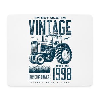 Vintage Tractor Farmer Birthday Born In 1998 - Mouse Pad (horizontal) - white - Front
