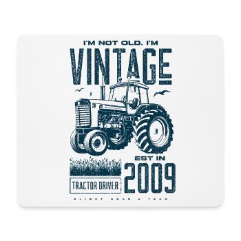 Vintage Traktor Bauer Geburtstag Geboren im Jahr 2009 - Mousepad (Querformat) - Weiß - Vorne