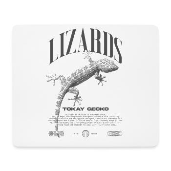 Tokajer Gecko Streetwear Eidechse Hüter - Mousepad (Querformat) - Weiß - Vorne