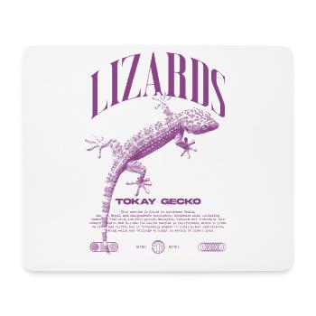 Tokajer Gecko Streetwear Eidechse Hüter - Mousepad (Querformat) - Weiß - Vorne