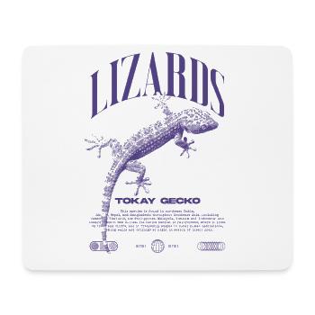 Tokay Gecko Streetwear Eidechsenwärter - Mousepad (Querformat) - Weiß - Vorne