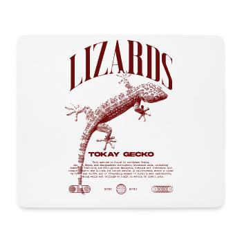 Tokay Gecko Streetwear Gardien de lézard - Tapis de souris (format paysage) - blanc - Devant