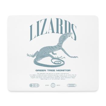 Green Tree Monitor Streetwear Lizard Keeper - Mouse Pad (horizontal) - white - Front
