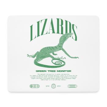 Moniteur d’arbre vert Streetwear gardien de lézard - Tapis de souris (format paysage) - blanc - Devant