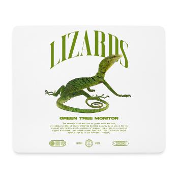 Green Tree Monitor Streetwear Lizard Keeper - Mouse Pad (horizontal) - white - Front