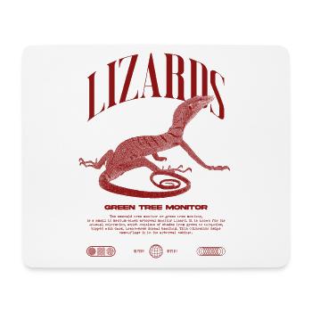Moniteur d’arbre vert Streetwear gardien de lézard - Tapis de souris (format paysage) - blanc - Devant
