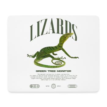 Green Tree Monitor Streetwear Lizard Keeper - Mouse Pad (horizontal) - white - Front