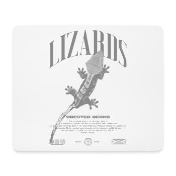 Crested Gecko Streetwear Lizard Keeper - Mouse Pad (horizontal) - white - Front