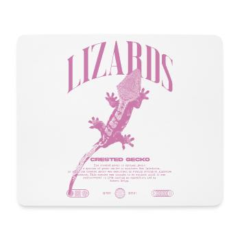 Crested Gecko Streetwear Lizard Keeper - Mouse Pad (horizontal) - white - Front