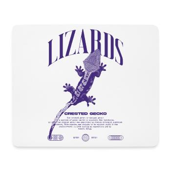 Crested Gecko Streetwear Lizard Keeper - Mouse Pad (horizontal) - white - Front