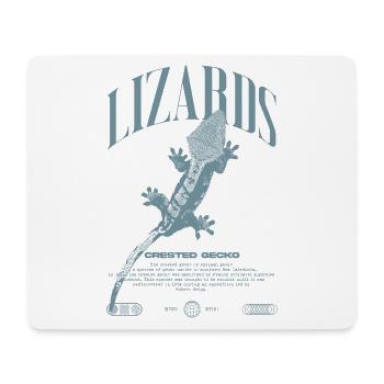 Crested Gecko Streetwear Lizard Keeper - Mouse Pad (horizontal) - white - Front
