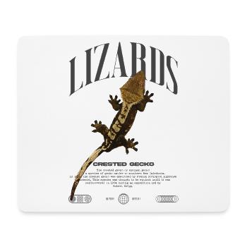 Crested Gecko Streetwear Lizard Keeper - Mouse Pad (horizontal) - white - Front