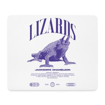 Jackson's Chamäleon Streetwear Eidechsenwärter - Mousepad (Querformat) - Weiß - Vorne